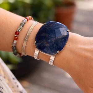 BANANA REPUBLIC | Statement Facetted Lapis Lazuli Cuff Bracelet
